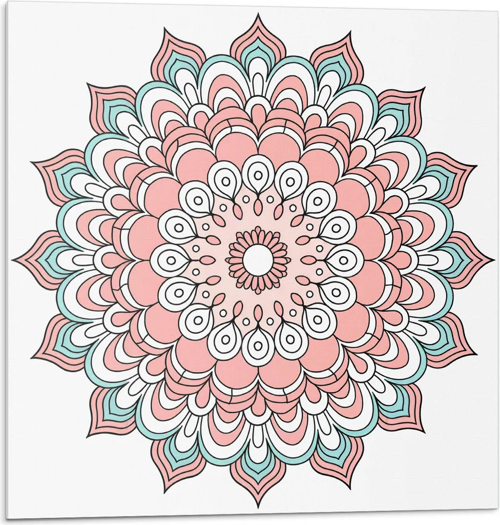 Pannello Murale Mandala Floreale 30x30cm | Design Vinilico Elegante