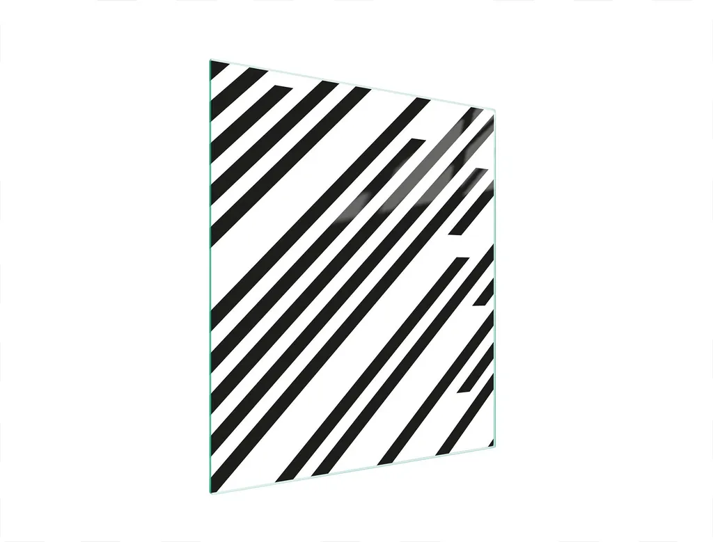 Copripiano in Vetro 45x52 Strisce | Tagliere Design per Induzione