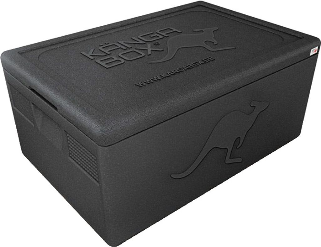 Thermobox KÄNGABOX® Warmhaltebox Isolierbox Kühlbox GN 1/1-39 Liter schwarz 