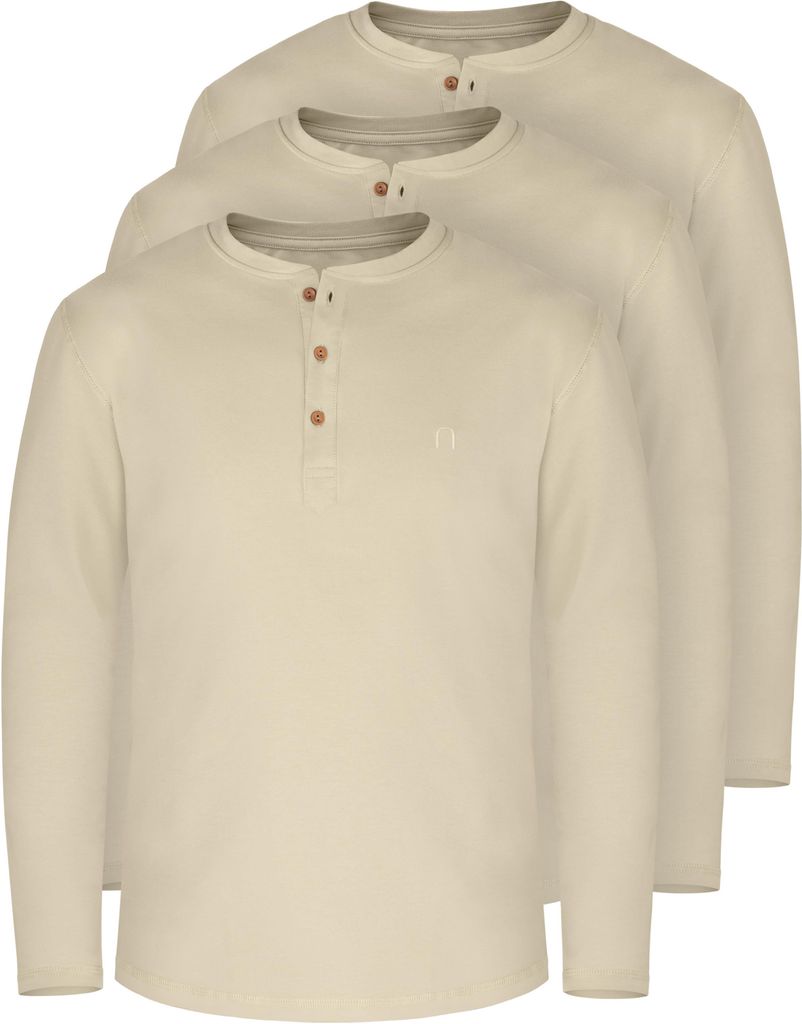 normani 3er Set Herren Langarm Shirts aus Baumwolle