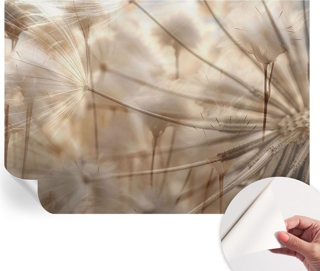 Selbstklebende Wandtapete - Dekorative Tapete für Wohnzimmer - Klebefolie für Wandbilder - Tapetenfolie für Wanddekoration - 208x146 cm - Zarte ...