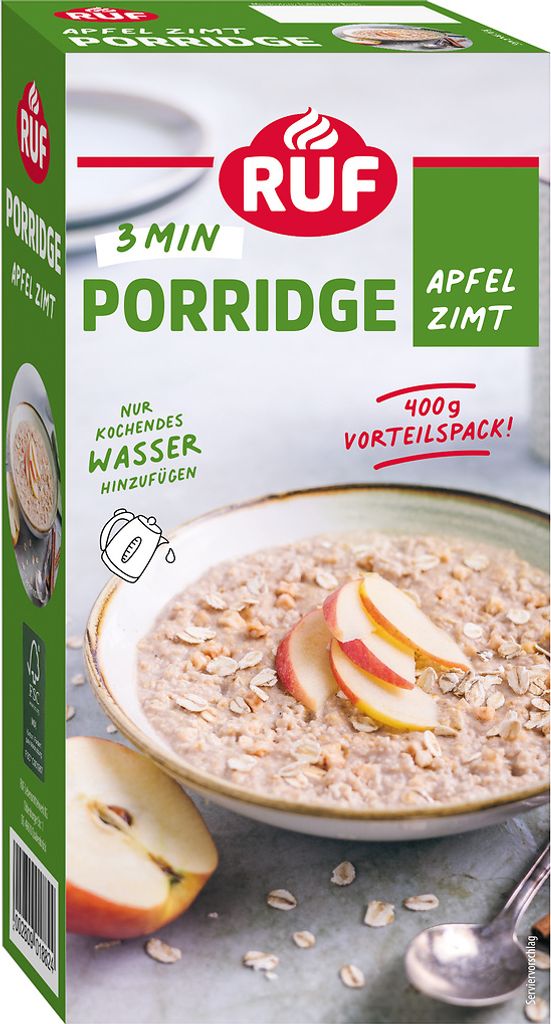RUF Porridge Apfel Zimt 400 g Produktbild 