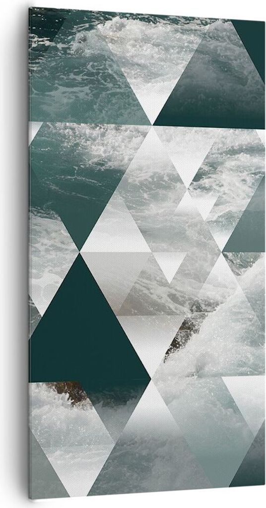 Bild auf Leinwand - Leinwandbild - Abstraktion modern - 65x120cm - Wand Bild - Wanddeko - Leinwanddruck - Bilder - Kunstdruck - Wanddekoration - Le...