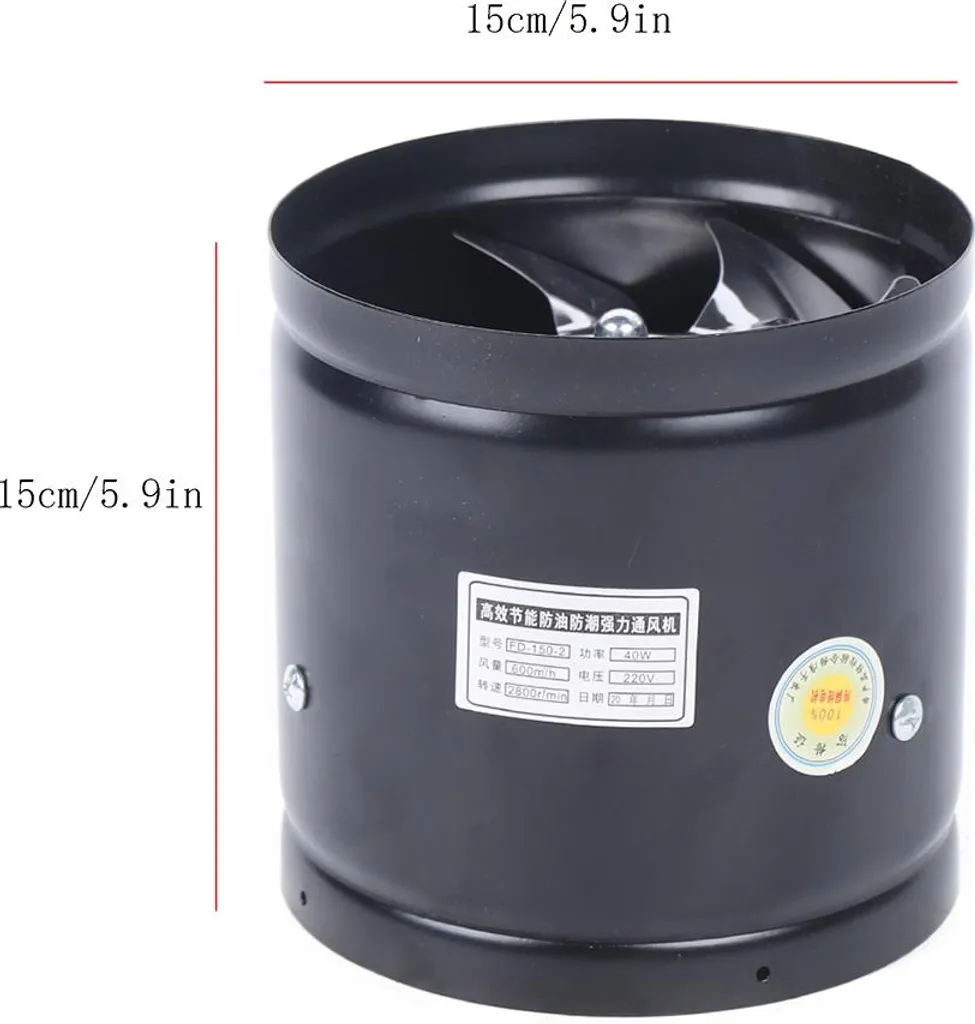 Ventilateur d'extraction 220V à haut débit d'air pour une aération optimale