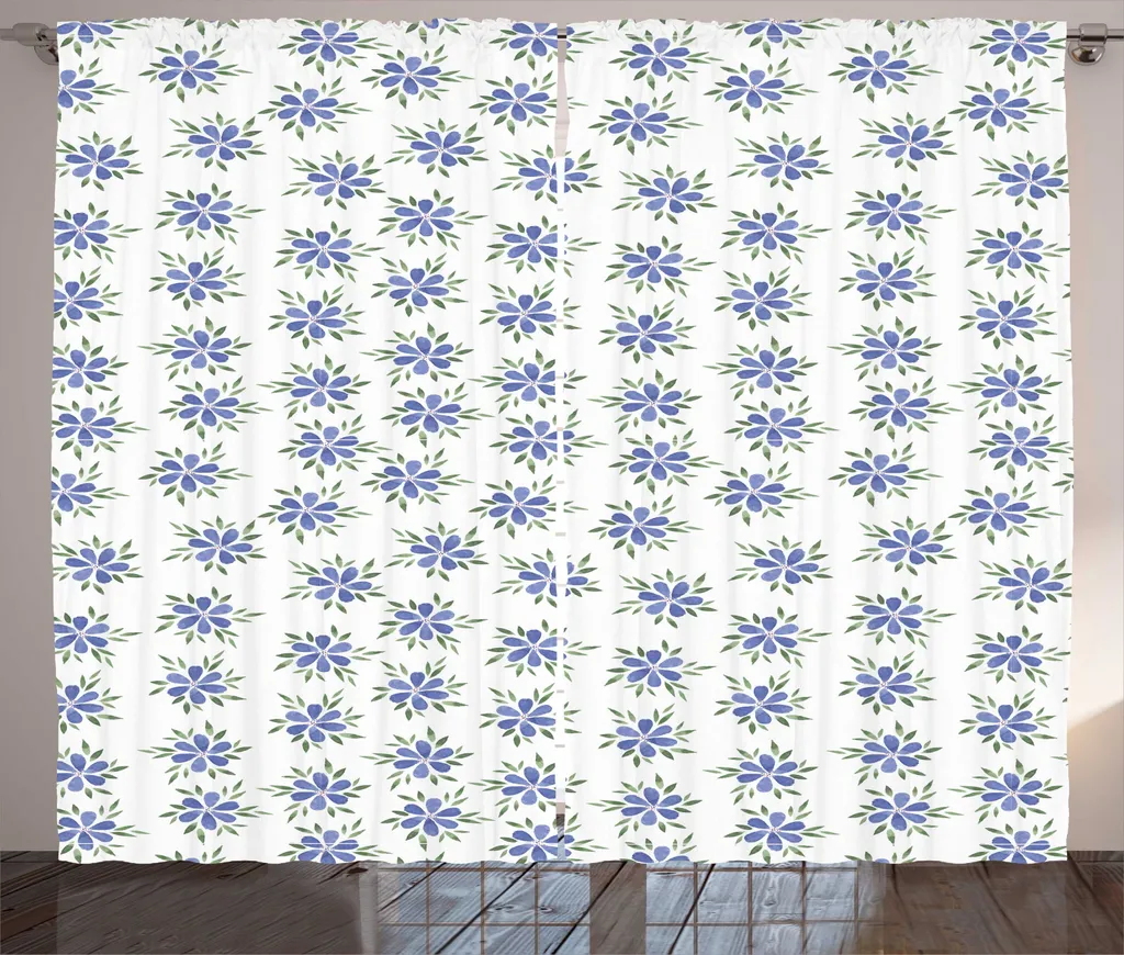 Rideau Flora Aquarelle 280x225 cm : Solution Déco pour Grandes Fenêtres