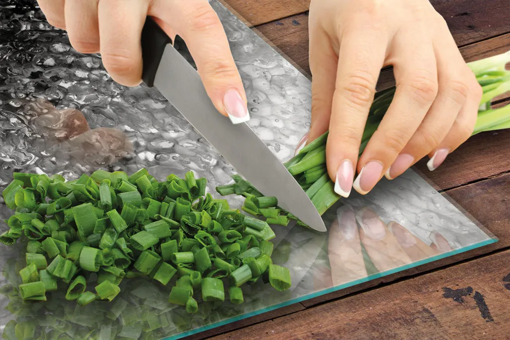 Tagliere Vetro Professionale 45x52 Gocce - Resistente e Igienico - 4