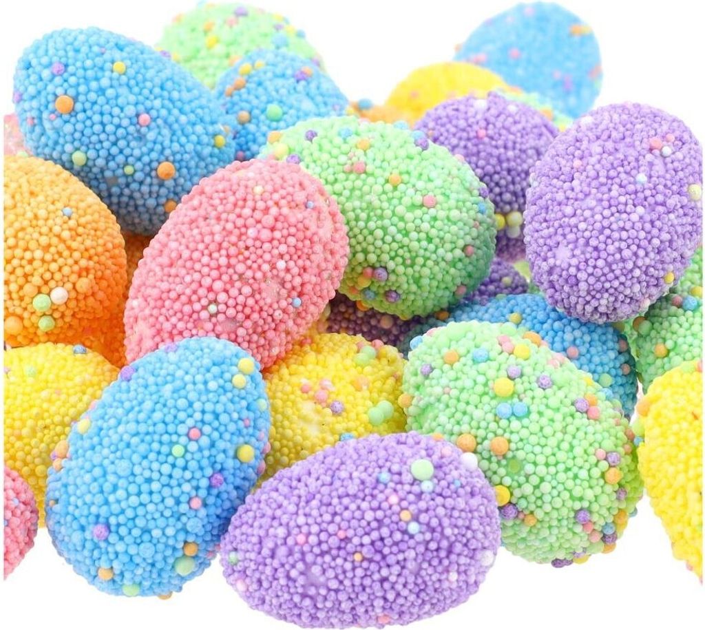 Dekolo Hängedeko Ostereier zum AufHänget Styropor-Eier Osterngefärbte Eier österliche 36St. 3cm