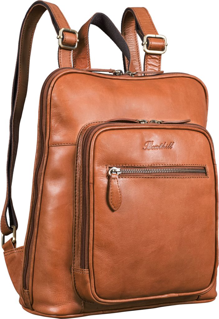 Benthill Rucksack Echt Leder Echt-Leder - Kurierrucksack Fahrradrucksack Trekkingrucksack - Damen Herren Rucksack - Lederrucksack