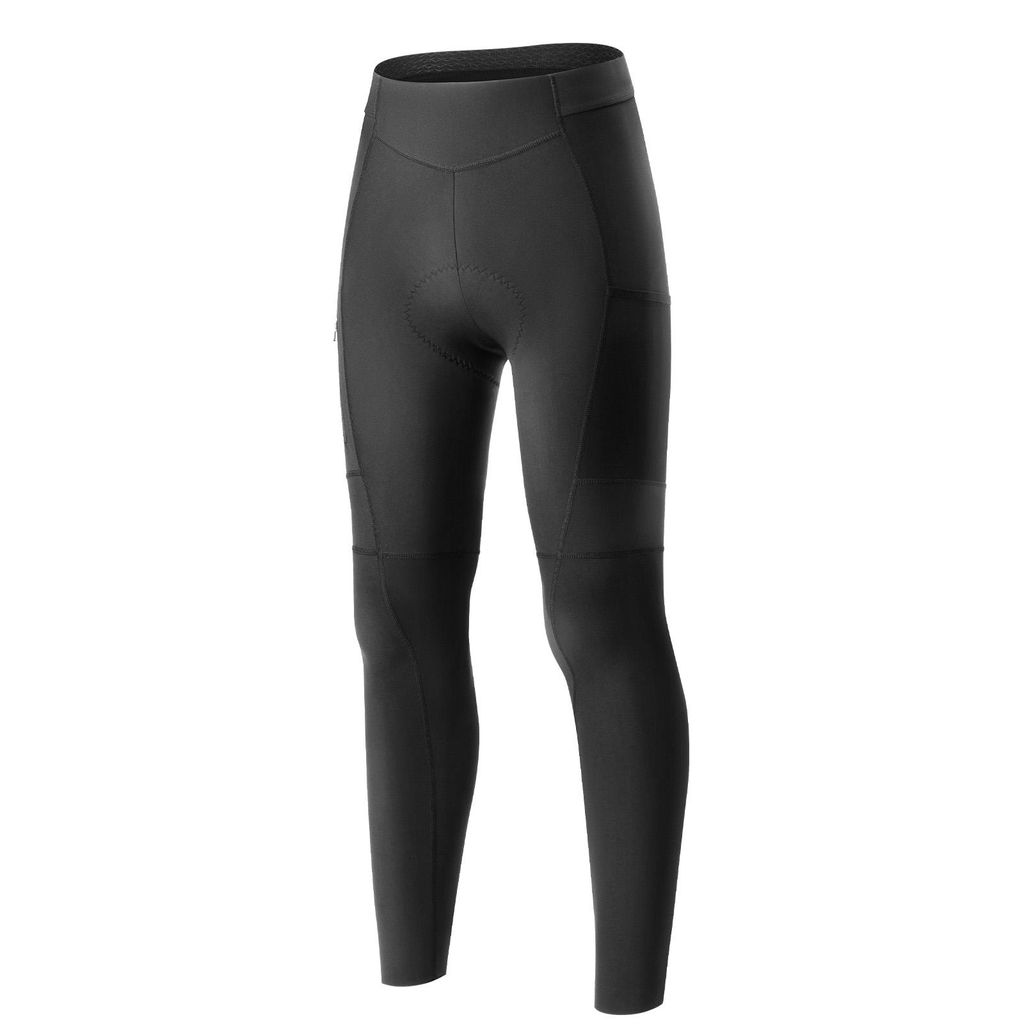 ROCKBROS Road to Sky Gepolstert Stoßfeste Radhose für Männer, Radlerhose Lange Fahrradhose, Elastische Atmungsaktive Leggings für Sommer Schwarz S