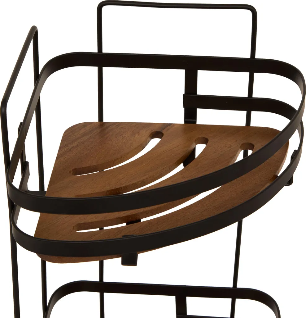 Meuble de rangement douche Blackacia 3 niveaux acacia résistant eau - 2