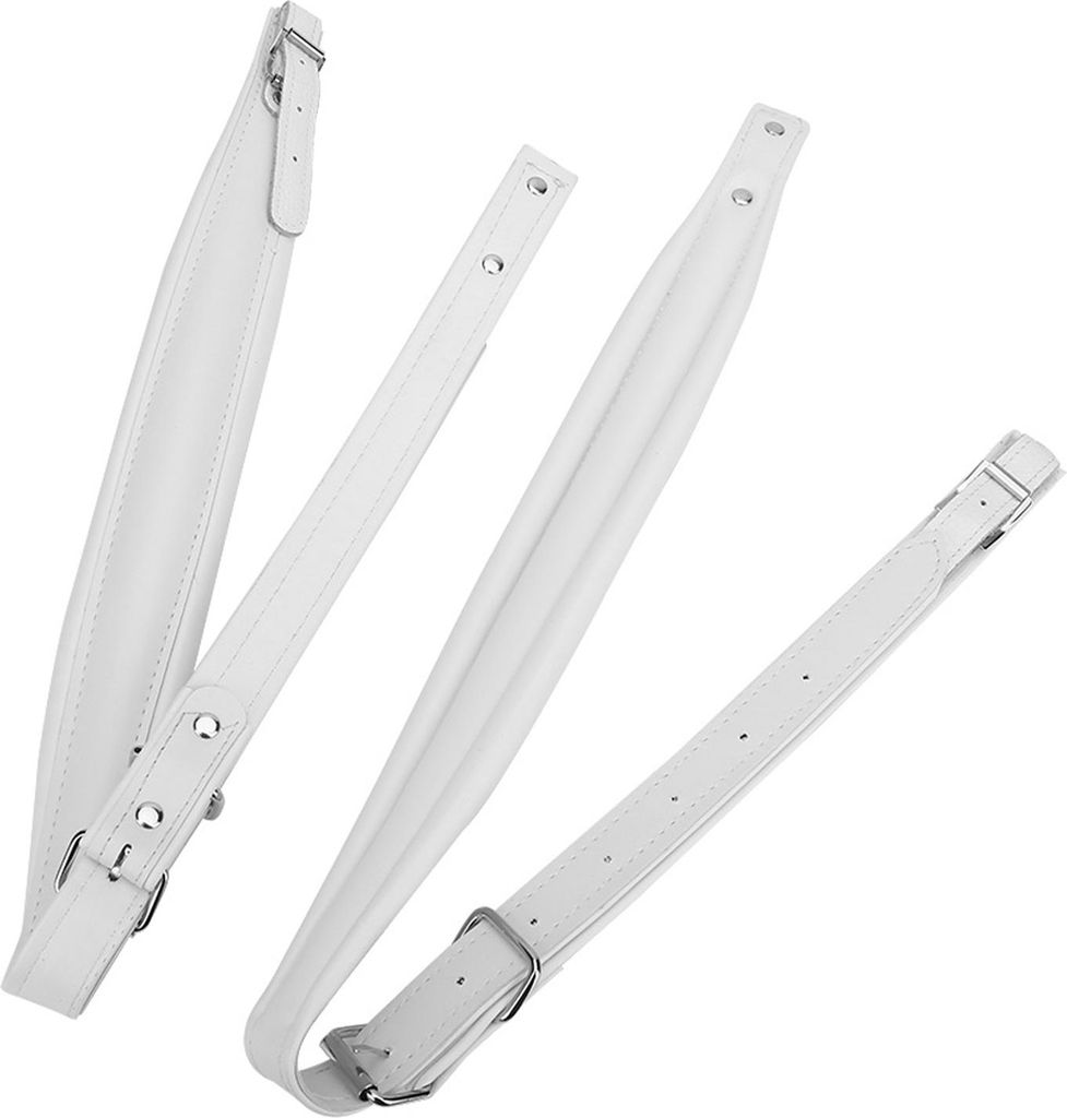 Strapazierfähige, verstellbare, abriebfeste Schultergurte für 16-120 Bass-Akkordeon (weiß)