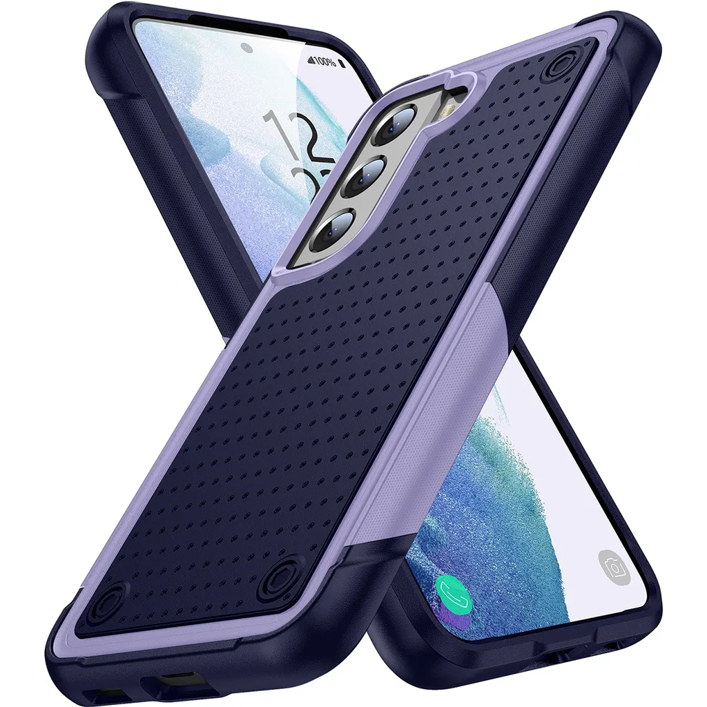 Custodia Samsung S21 5G Antiurto Militare 2in1 - PC+TPU Viola Blu