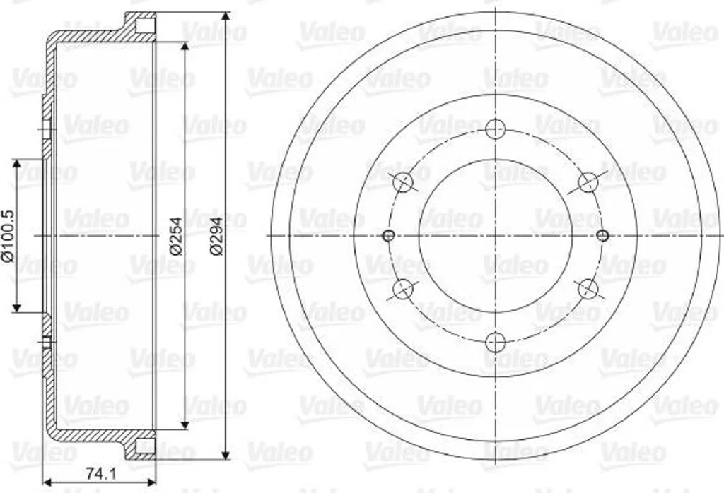 Valeo 237065 Tambour de frein OE 1954475 compatible Ford Maverick