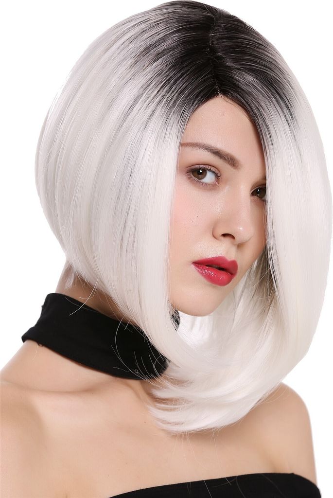 Perücke Kurz Longbob Mittelscheitel Blond Mix Modell: YZF-4360 Kaufen