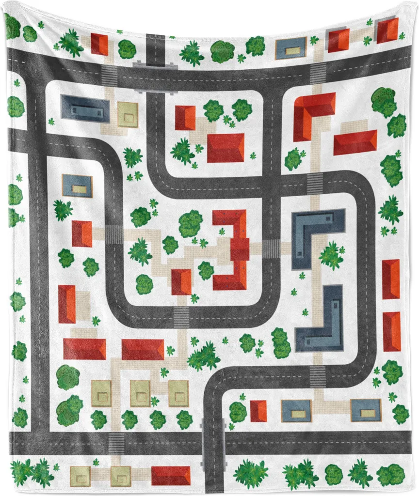 ABAKUHAUS Coperta Flanella 175x230 cm - Design Urbanistica Multicolore