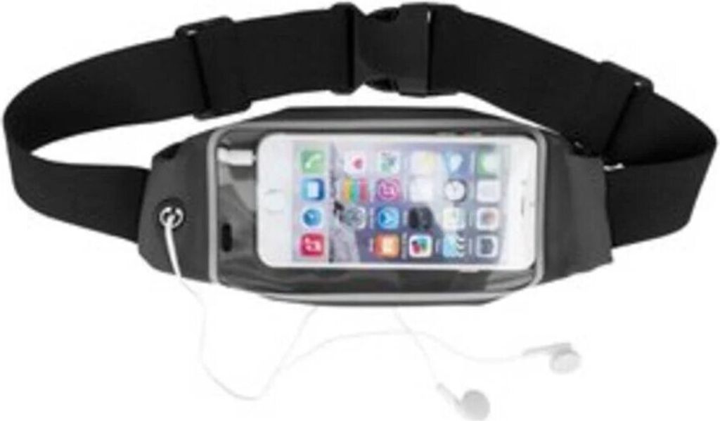 Universal Hüfttasche für Handy mit einem 5,5" Fenster Touch Pad Schutztasche in Schwarz