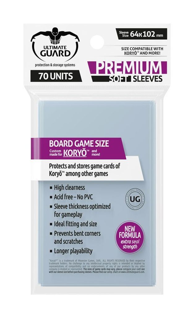 Ultimate Guard Premium Soft Sleeves für Brettspielkarten Koryó (70)