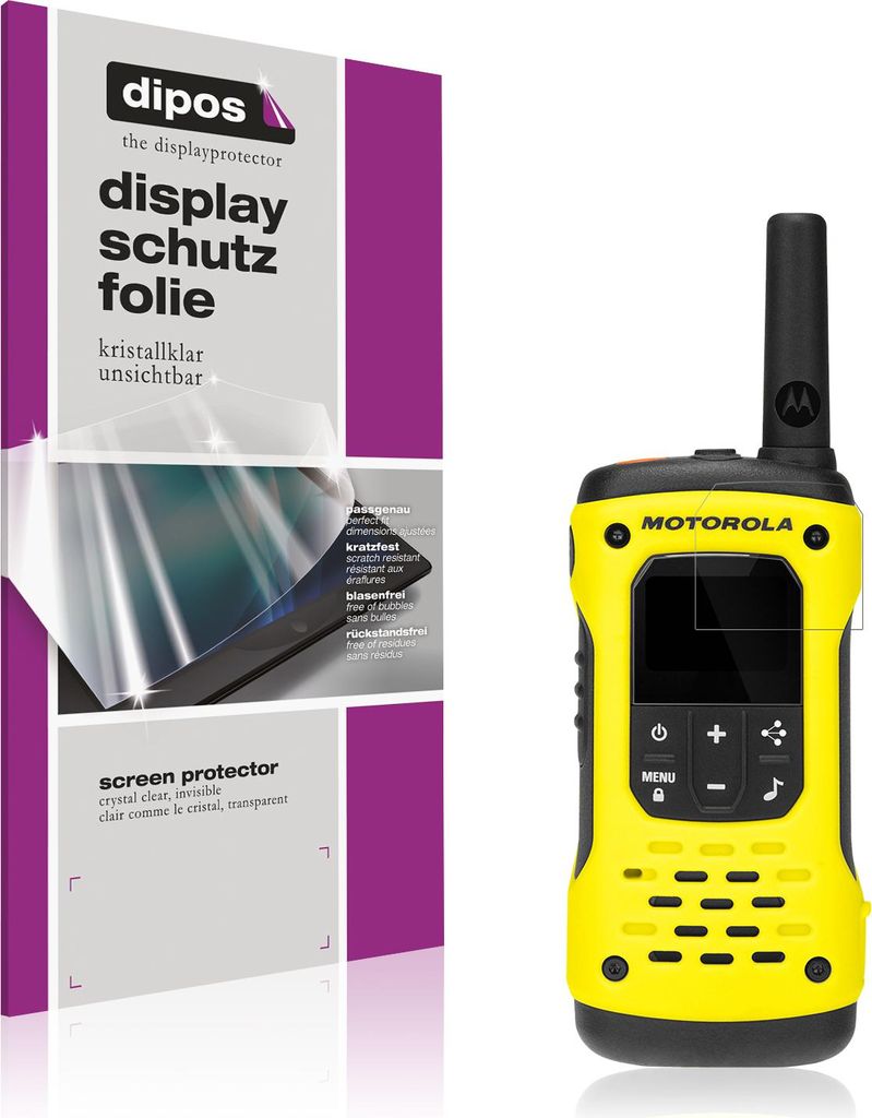 4x Schutzfolie für Motorola TLKR T92 H2O klar Displayschutzfolie Folie Display Schutz dipos