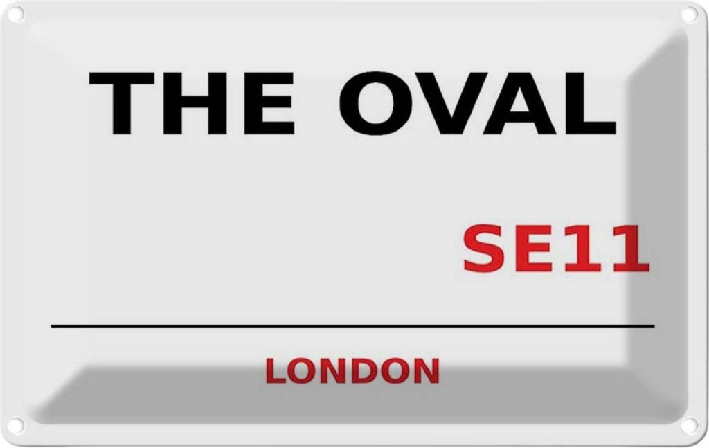 vianmo Blechschild 12x18 cm The Oval SE11 Abenteuer Reisen England Urlaub