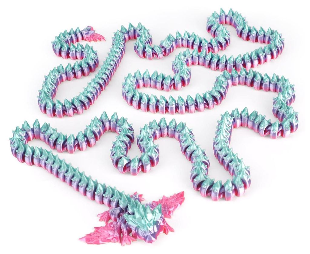 3D-gedrucktes Drachenspielzeug, 1,58 m, bewegliches Drachenmodell, Tischdekoration, lustiges Fidget-Spielzeug, Geschenk für Freunde