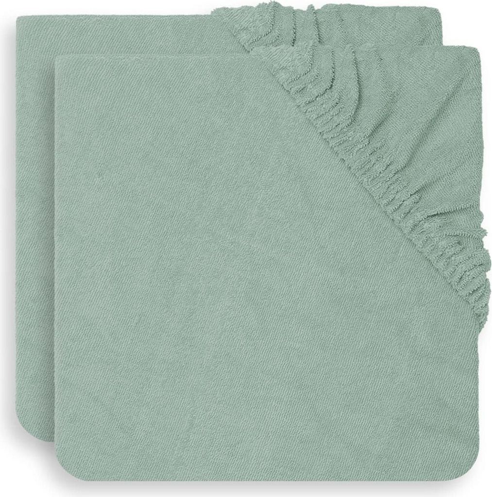 Jollein 2550-503-00095 Wickelunterlage Frottee 50x70cm Aschgrün (2er Pack), grün, 318 g