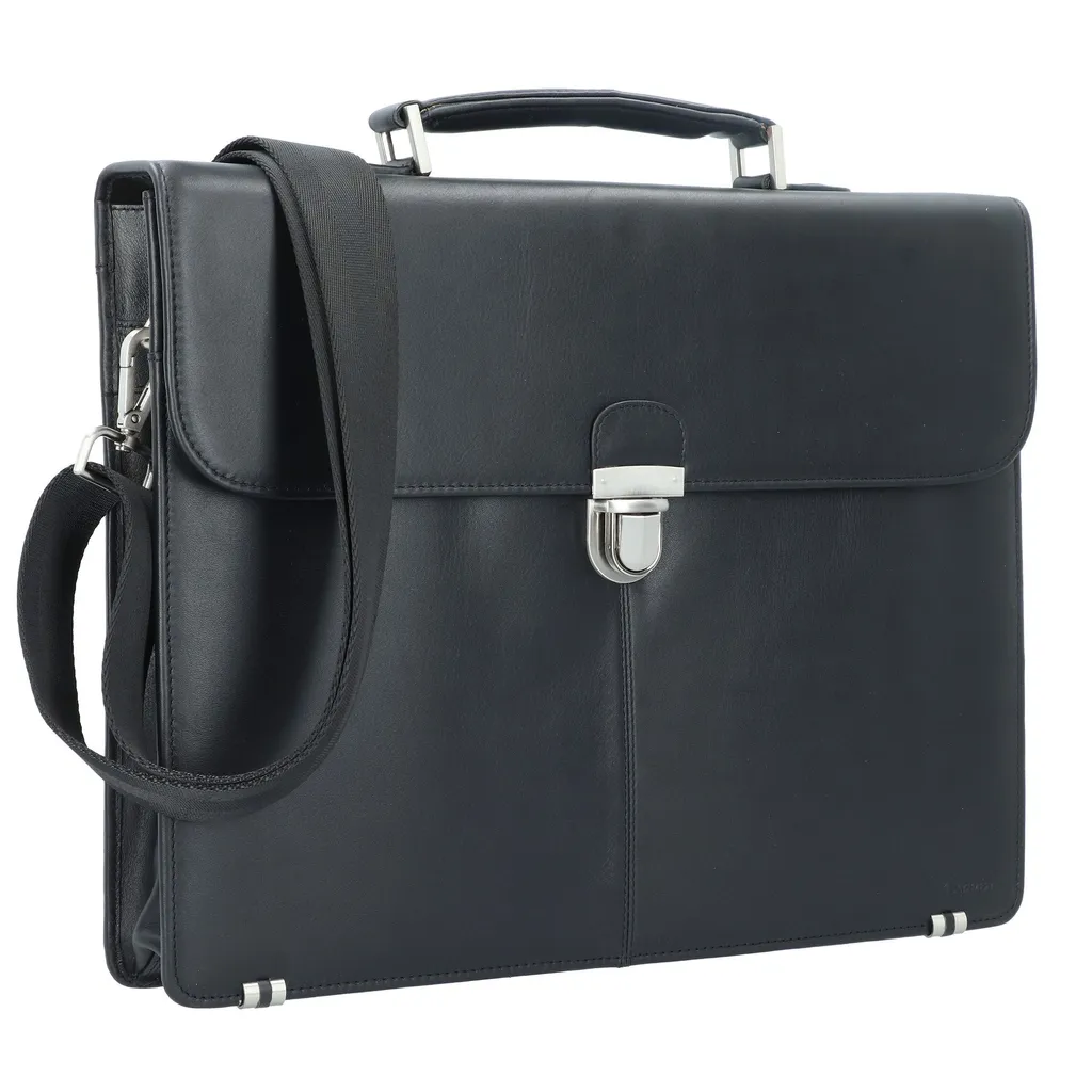 Mallette ordinateur portable Esquire serviette de bureau en noir