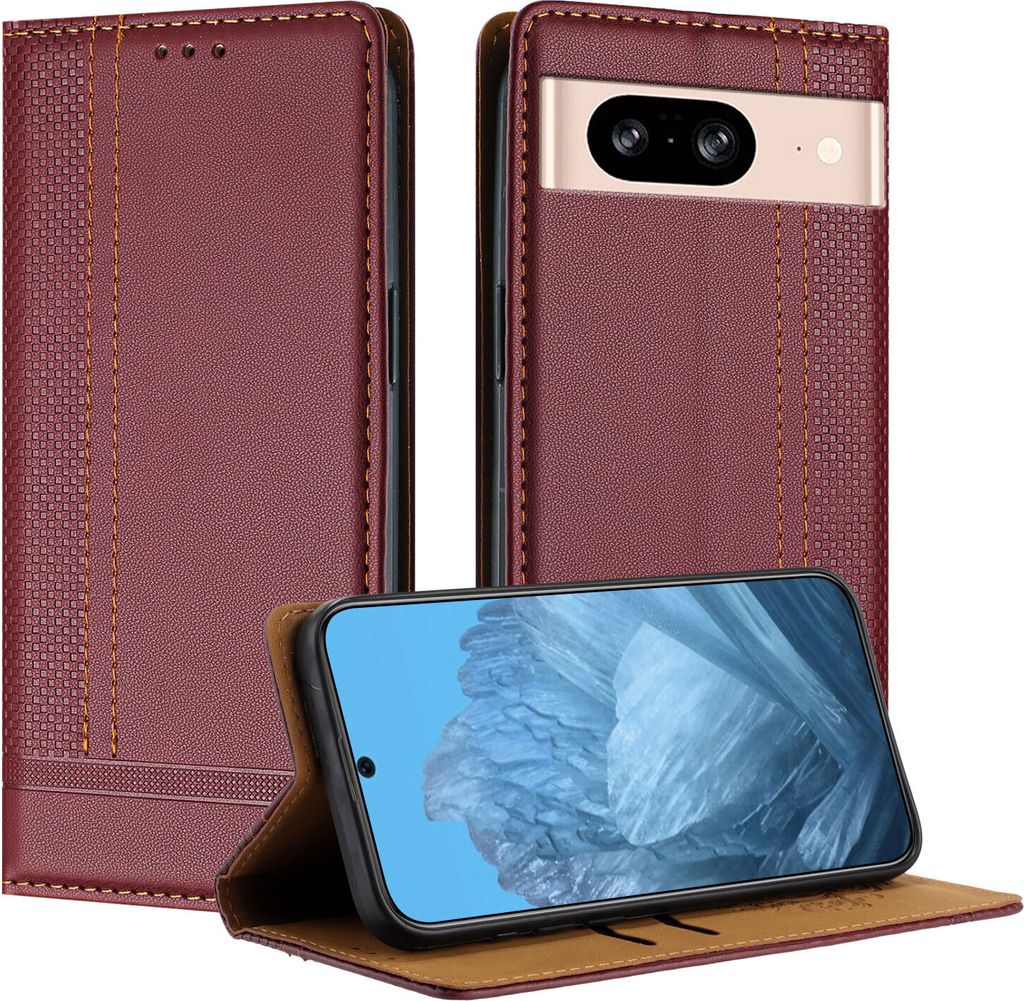 Handyhülle für Google Pixel 8 Leder Flip Klappbare Produktbild 