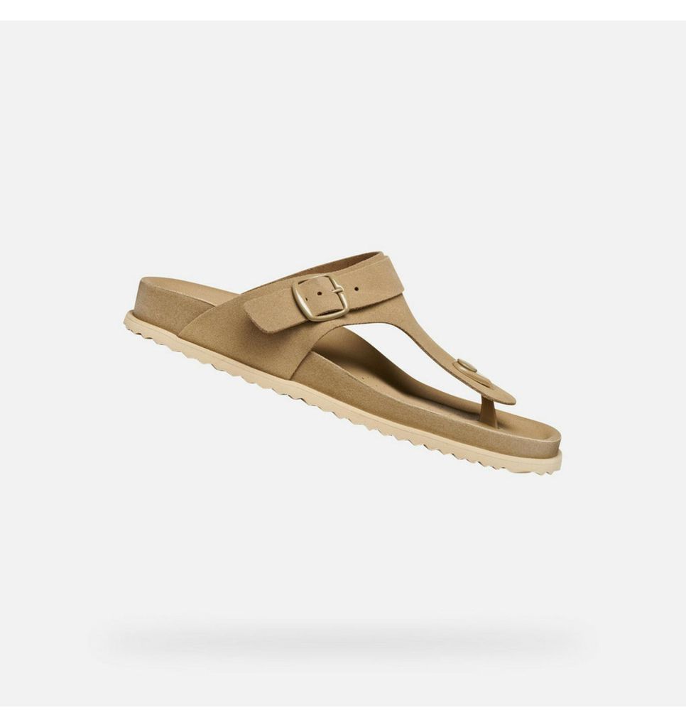 Geox Beige Damen-Flip-Flops von Sandybett 37