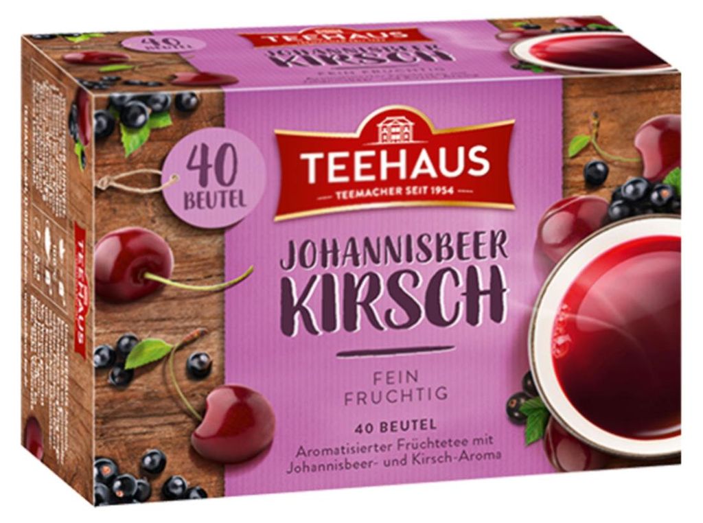 Teehaus Rybízový třešňový ovocný čaj jemný a ovocný 90g Obrázek produktu 