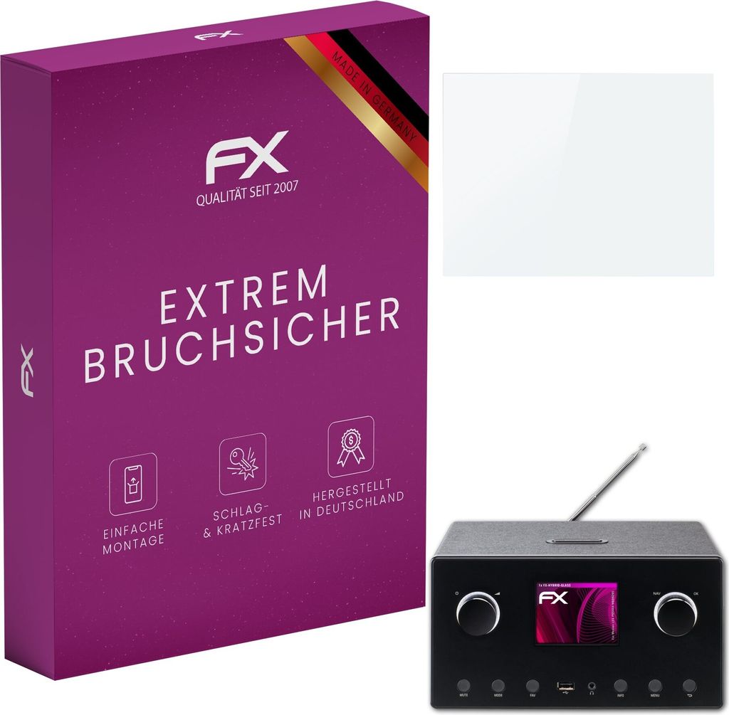 atFoliX FX-Hybrid-Glass Displayfolie kompatibel mit Medion LIFE P85444 (MD89295) Glasfolie