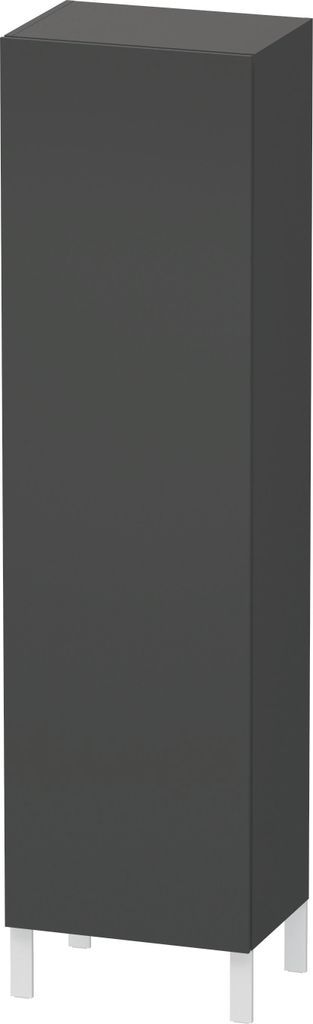 Hochschrank L-CUBE 500x363x1760mm Ans rechts graphit matt Anschlag rechts graphit matt