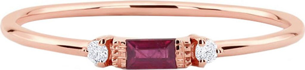 Mode Frauen Zirkonia Intarsien Ehe Verlobung Schlank Ring Schmuck Geschenk-Rot,US 10