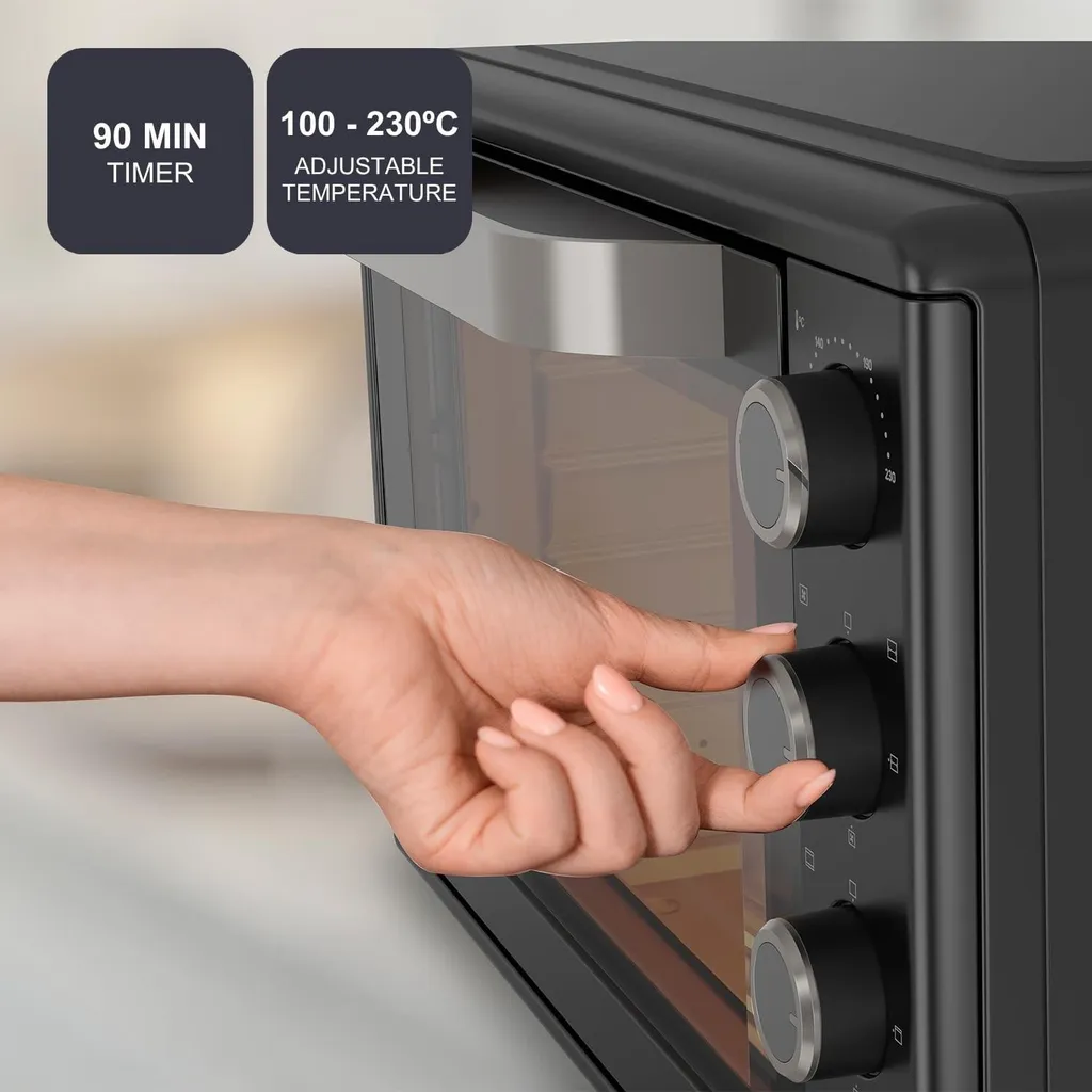 Four électrique 2000W haute performance 45L Black+Decker Gris - 9