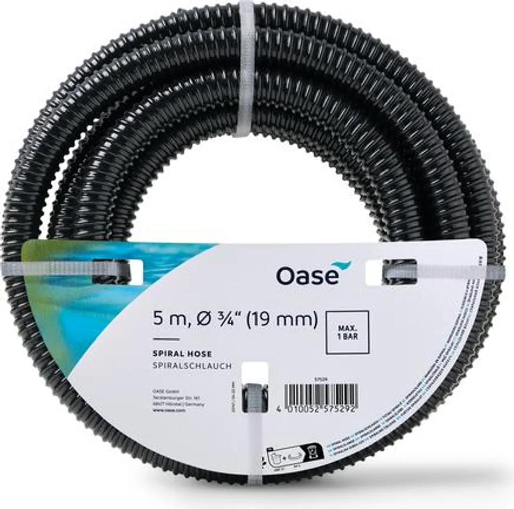 Tuyau annelé noir 10m en 3/4 de pouce, résistant aux UV et pliures