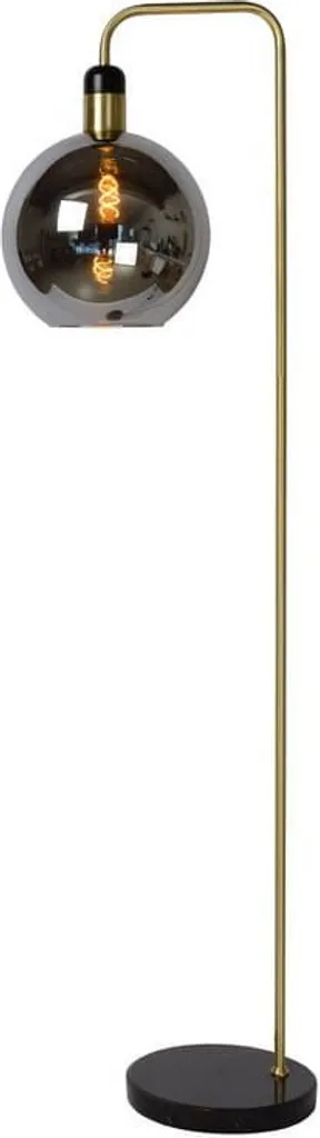 Lampadaire Globe en Verre Fumé Julius E27 pour Salon et Chambre Chic