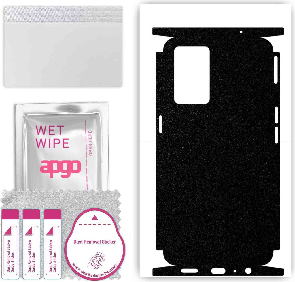 apgo Rückseite + Seiten Schutzfolie, Skin, kompatibel mit Oppo K9 5G, Hinten Displayschutzfolie aus Vinylfolie, kratzfest, einfache Montage - Matt...