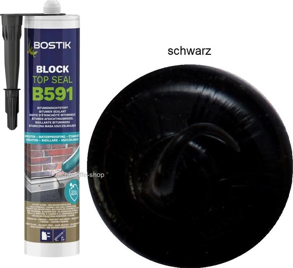 Bostik Block B591 Top Seal Bitumen Dichtstoff 300ml Produktbild 
