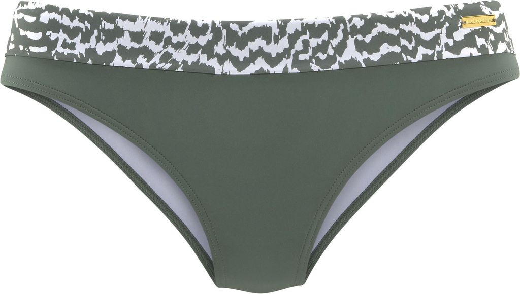 LASCANA Bikini-Hose oliv-bedruckt Größe 42