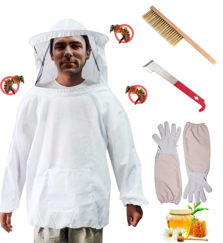 Imkerbekleidung Imkeranzug Imkerjacke Beekeepers Schutzanzug mit Hut Schleier DE 