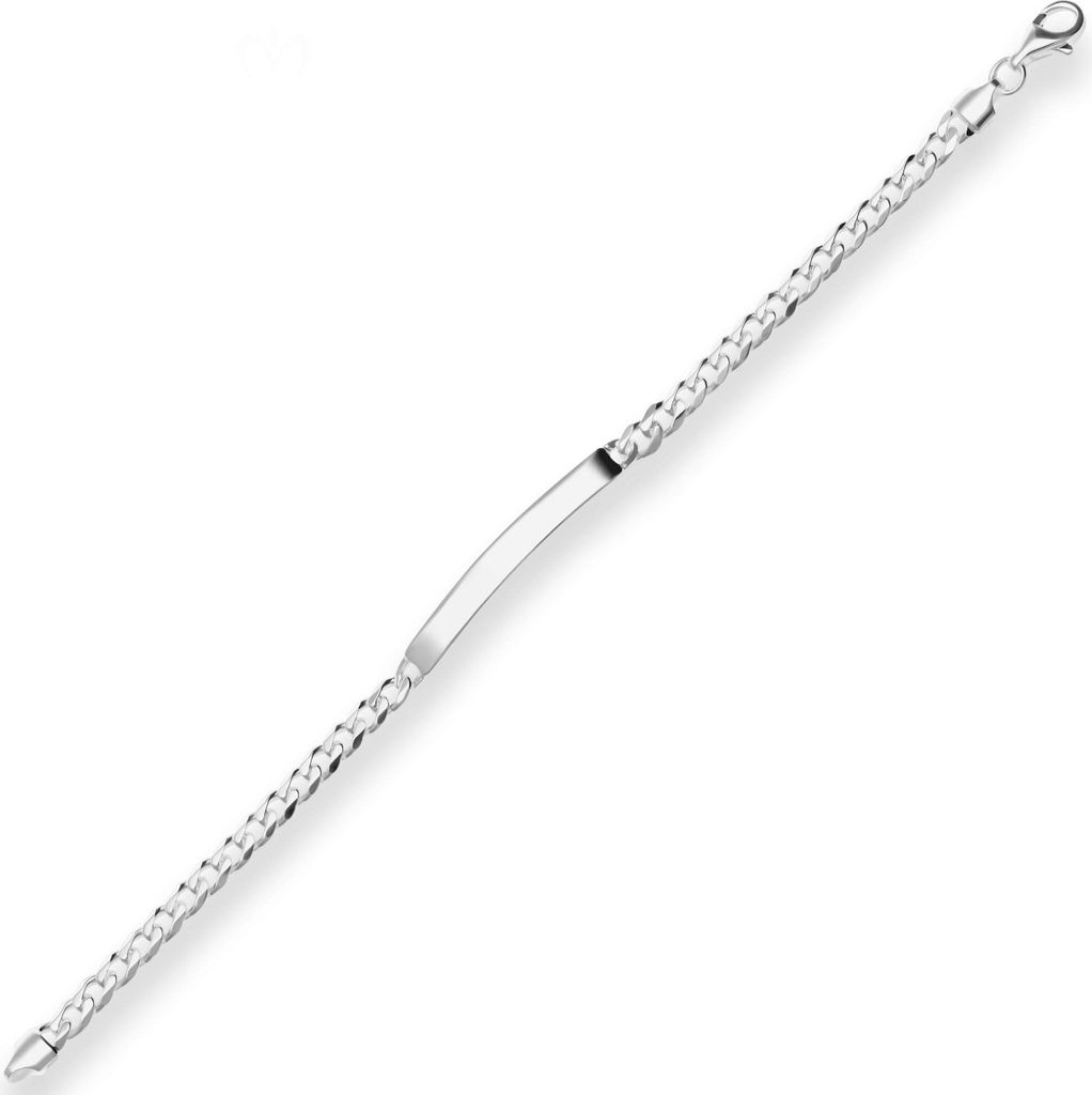 5,5mm Id-Armband Panzerkette Silberarmband Armschmuck aus 925 Silber 19cm