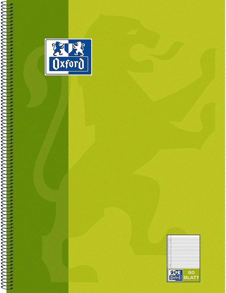 Oxford 100050357, Einfarbig, Grün, A4, 80 Blätter, 90 g/m², Produktbild 
