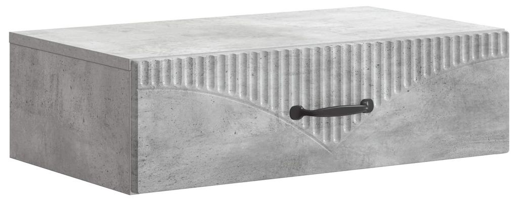 Wandmontierter Beistelltisch Betongrau 59 x 34,5 x 17 cm