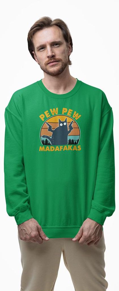 D&B Design Uni Pullover SWEB00028 Madafakas Grün-Größe XL