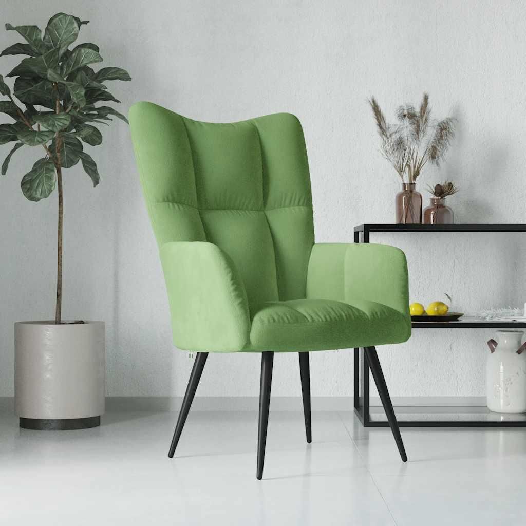 vidaXL Relaxsessel Hellgrün Samt Produktbild 