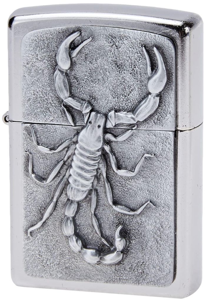 Zippo stormaansteker - Zodiac Schorpioen, satijnchroom, Productafbeelding 