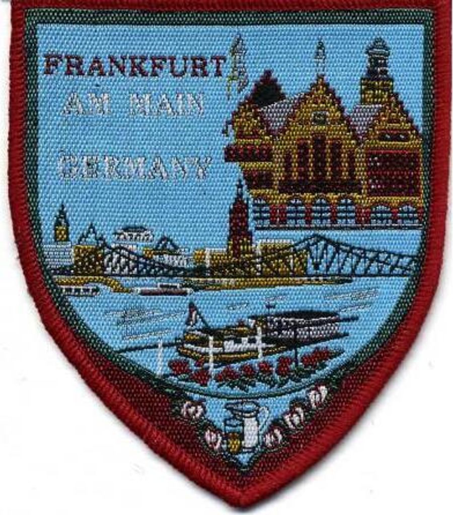 AUFNÄHER - Aufbügler - Frankfurt - 04016 - Gr. ca. 7 x 8 cm - Patches Stick Applikation