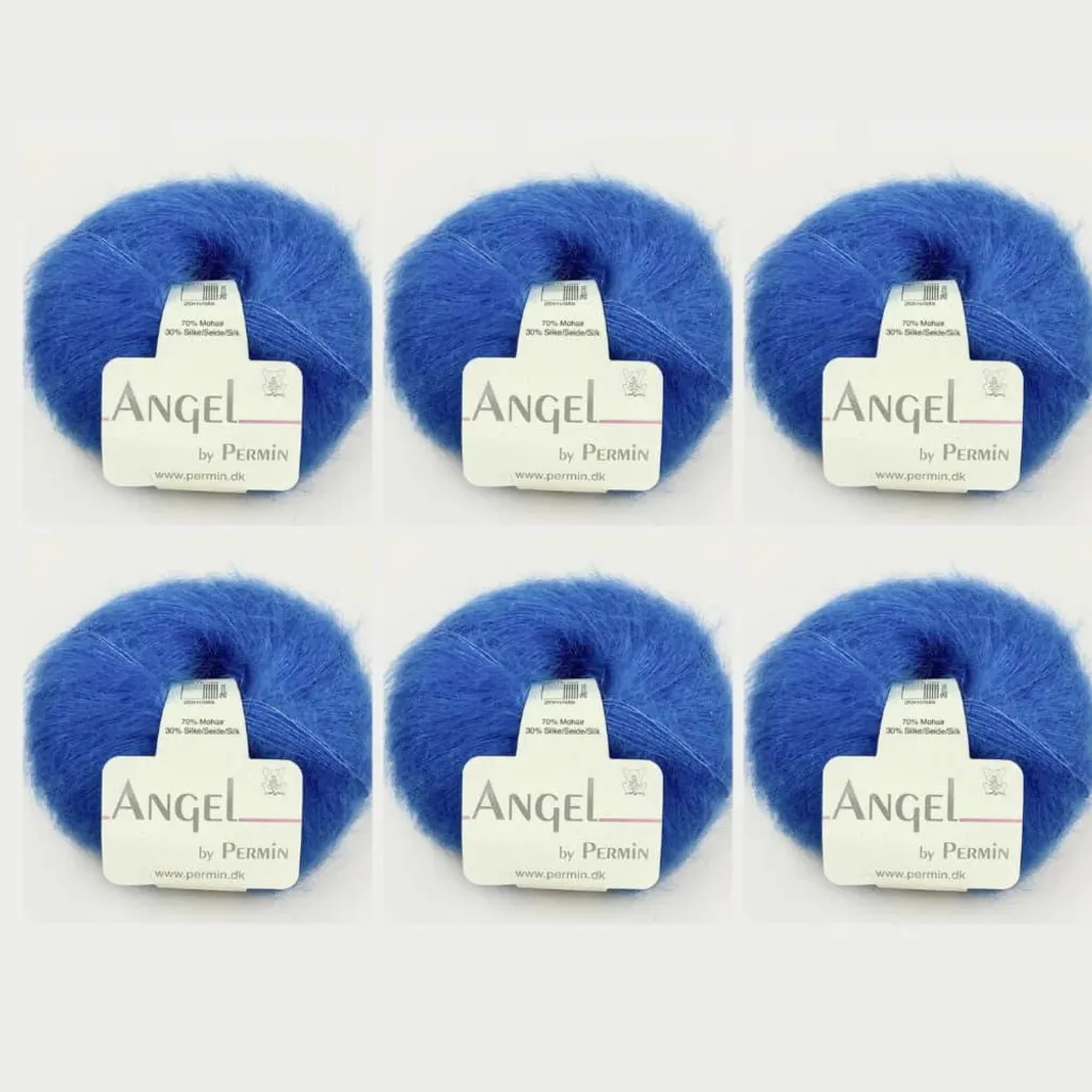 Angel de Permin 6 pelotes bleu Ibiza : douceur mohair et soie 106