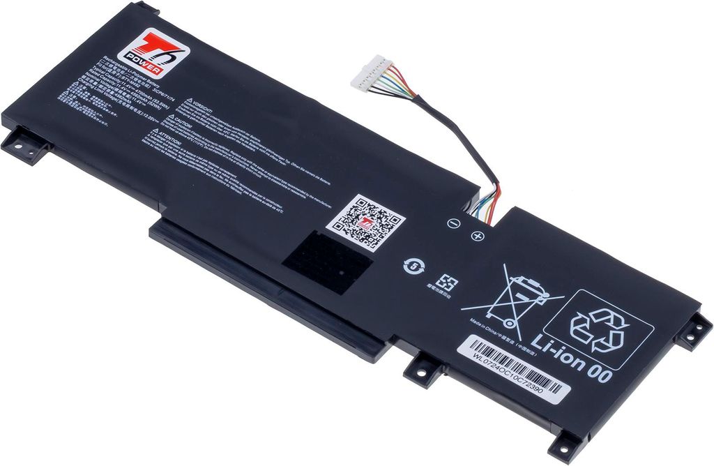 T6 Power Akku für MSI Bravo 17 C7V, Li-Poly, 11,4 V, 4700 mAh (53,5 Wh), schwarz