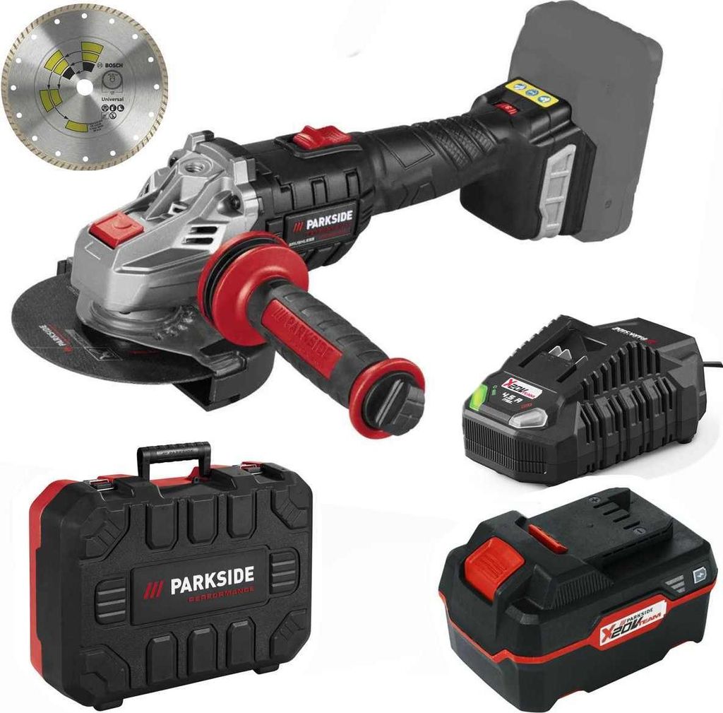 PARKSIDE PERFORMANCE 20V Winkelschleifer PWSAP 20-Li G7 Produktbild 