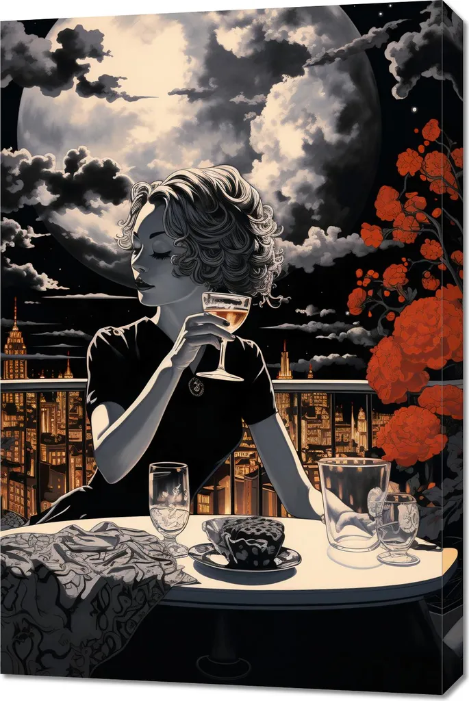 Poster Toasts du soir 60x90 cm - Impression Haute Qualité Grand Format